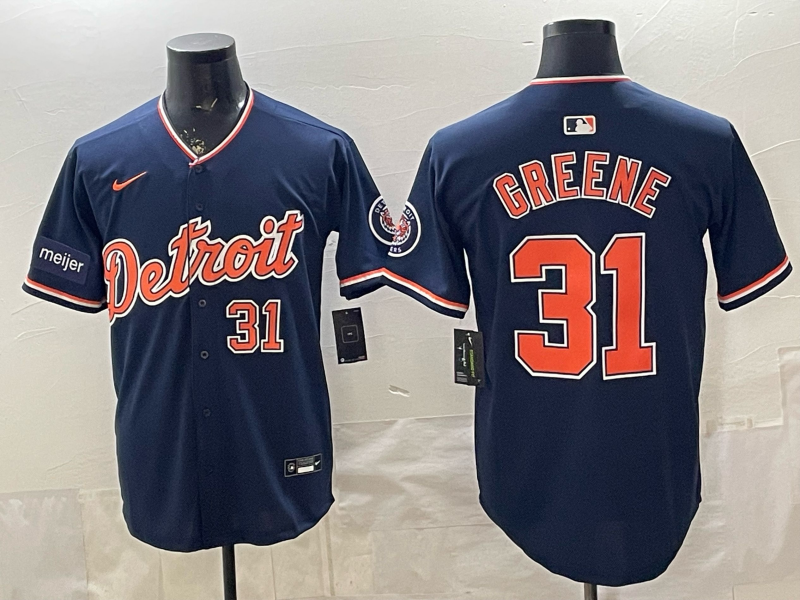 Men Detroit Tigers #31 Greene blue Game Nike MLB Jersey 20260402002